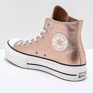 White platform converse with rose gold Clearance